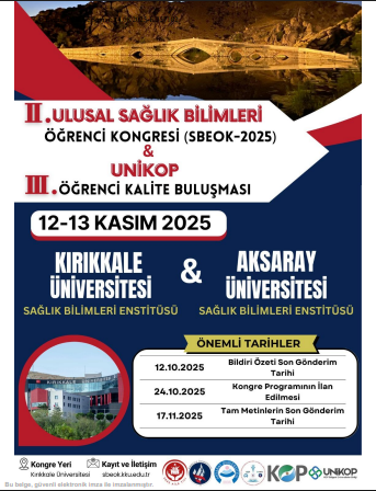 2.Ulusal Sağlık Bilimleri Öğrenci Kongresi & UNİKOP III Öğrenci Kalite Buluşması (SBEOK 2025)